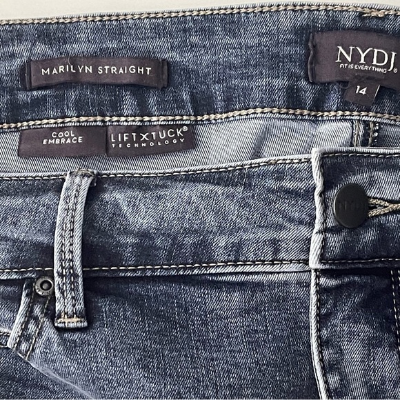 NYDJ Marilyn Straight Jean 14 Cool Embrace Lift Tuck Slimming Smoothing Stretch - Picture 7 of 8